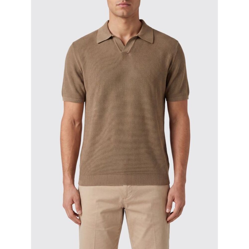 Roberto Collina Polo Shirt Men Kaki